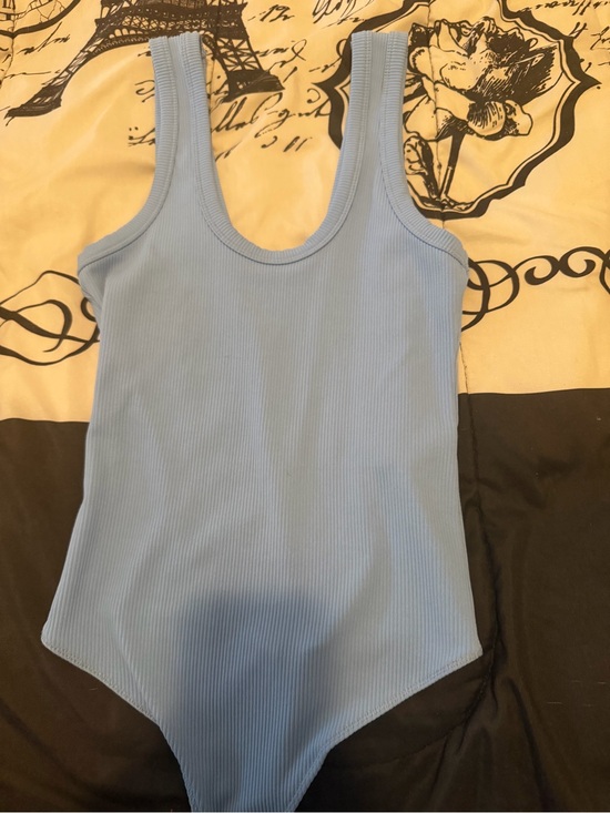 Abercrombie & Fitch Tops - Abercrombie Light Blue Ribbed Bodysuit